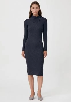 Finn Flare Damen Strickkleid - Dark Grey