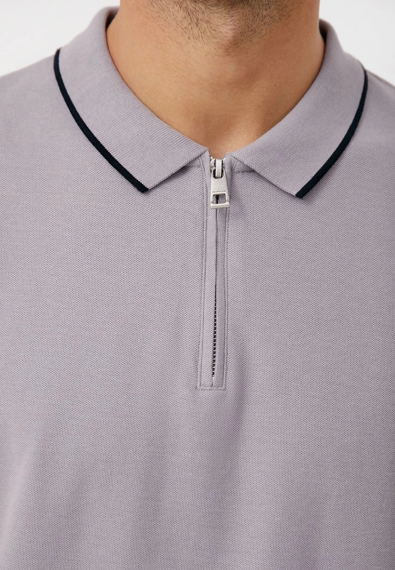 Finn Flare Herren Poloshirt - Grey Blue 7 Finn Flare Herren Poloshirt - Grey Blue – Bild 5