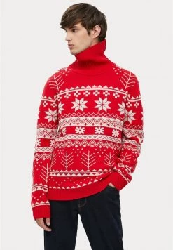 Finn Flare Strickpullover - Red | Herren