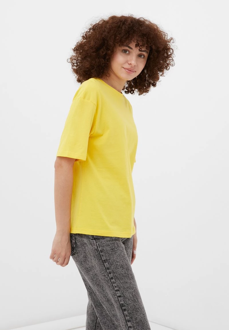 Finn Flare Damen T-Shirt Basic - Yellow 6 Finn Flare Damen T-Shirt Basic - Yellow – Bild 4