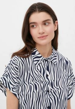 Finn Flare Hemdbluse - White/blue | Damen