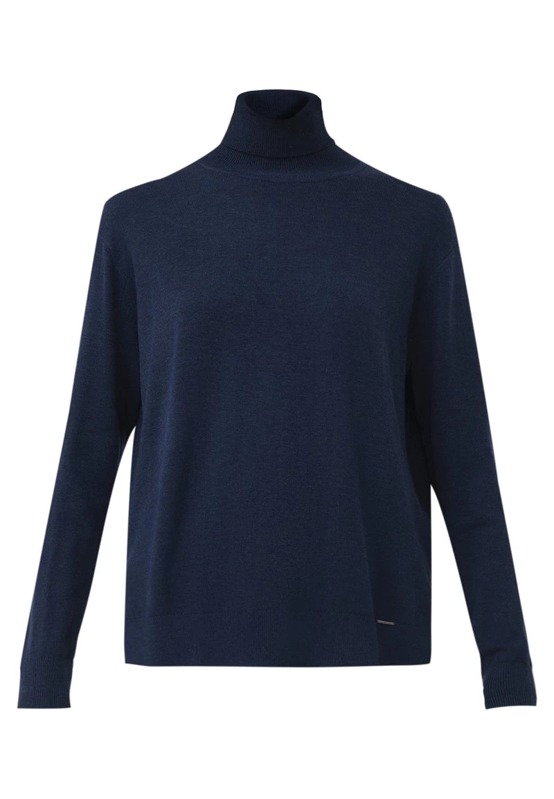 Finn Flare Damen Strickpullover - Dark Blue Melange 9 Finn Flare Damen Strickpullover - Dark Blue Melange – Bild 7