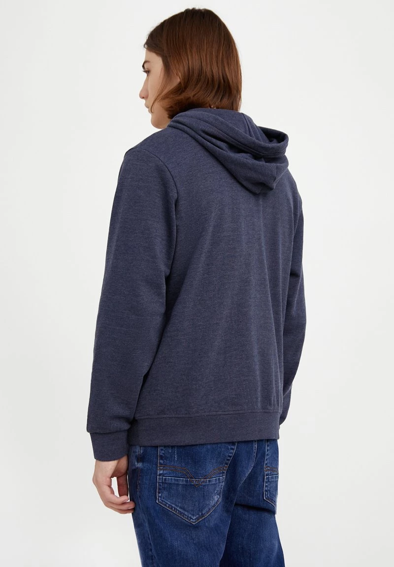 Finn Flare Herren Sweatjacke - Dark Blue Melange 5 Finn Flare Herren Sweatjacke - Dark Blue Melange – Bild 3