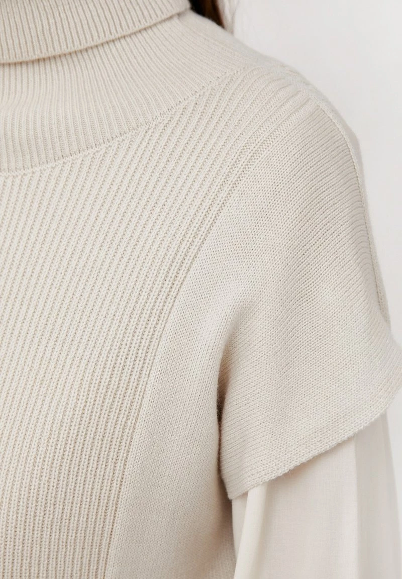 Damen FINN FLARE ROLLKRAGEN - T-Shirt Basic - Beige 9 Damen FINN FLARE ROLLKRAGEN - T-Shirt Basic - Beige – Bild 7