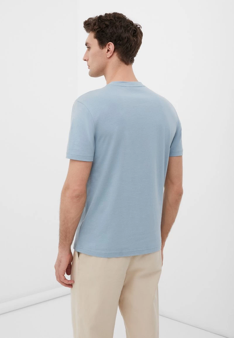 Finn Flare Herren T-Shirt Basic - Greyblue 5 Finn Flare Herren T-Shirt Basic - Greyblue – Bild 3