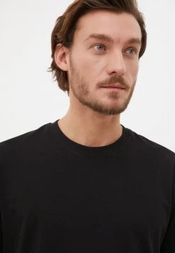 Finn Flare Herren T-Shirt Basic - Black -Finn Flare Verkaufsladen 95280fd693fa459e9f7a02f8a4733785