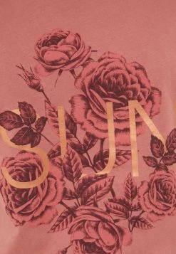 Finn Flare Damen T-Shirt Print - Dark Pink -Finn Flare Verkaufsladen 954914de97c0493fa0d12be05eb62105