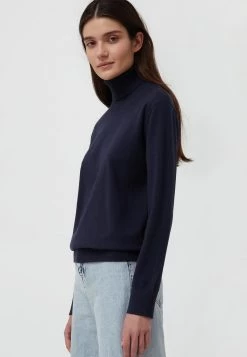 Finn Flare Damen Strickpullover - Dark Blue -Finn Flare Verkaufsladen 9942a3ee785141309ee822d0b6afb1dc