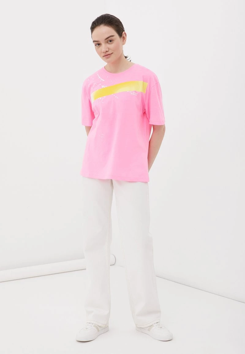 Finn Flare T-Shirt Print - Neon Pink | Damen 4 Finn Flare T-Shirt Print - Neon Pink | Damen – Bild 2