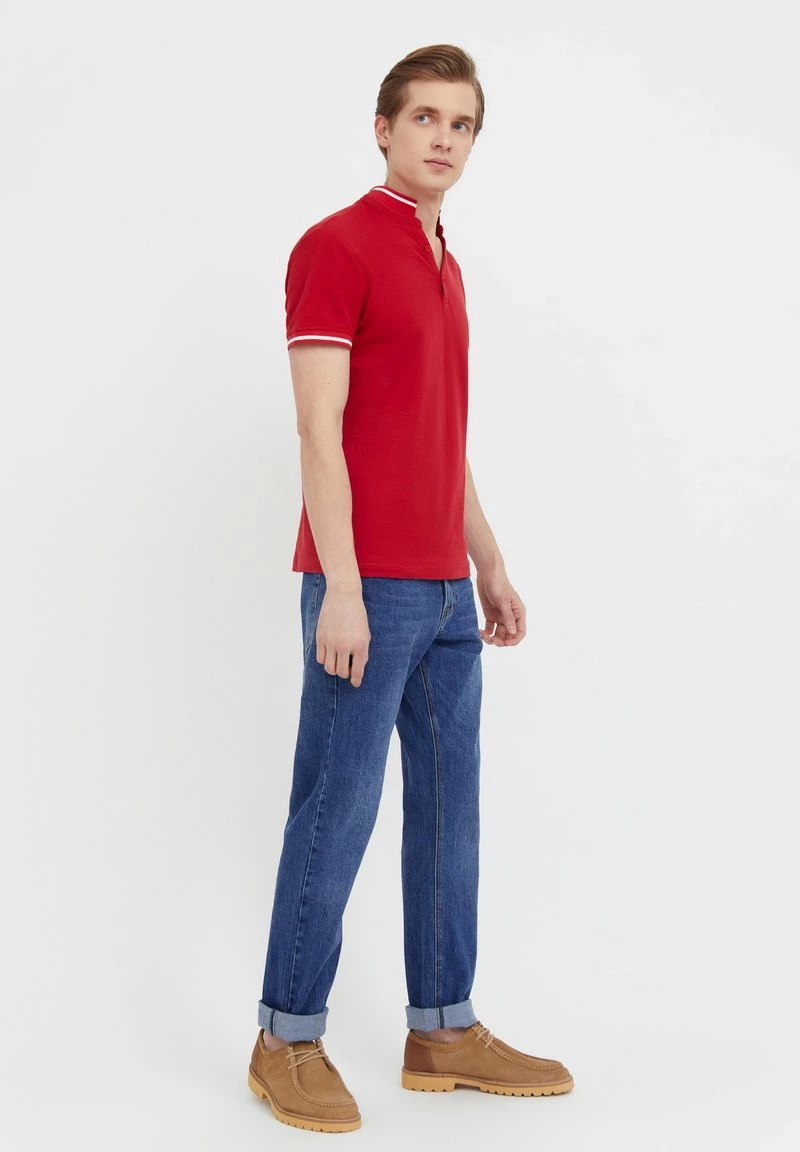 Finn Flare T-Shirt Basic - Red | Herren 4 Finn Flare T-Shirt Basic - Red | Herren – Bild 2