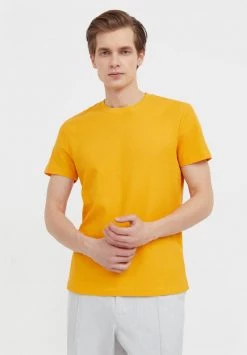 Finn Flare Herren T-Shirt Basic - Yellow