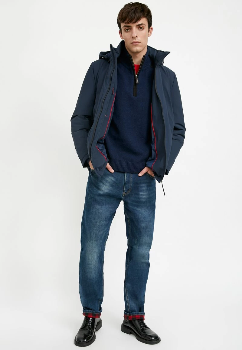 Finn Flare Herren Übergangsjacke - Dark Blue 4 Finn Flare Herren Übergangsjacke - Dark Blue – Bild 2