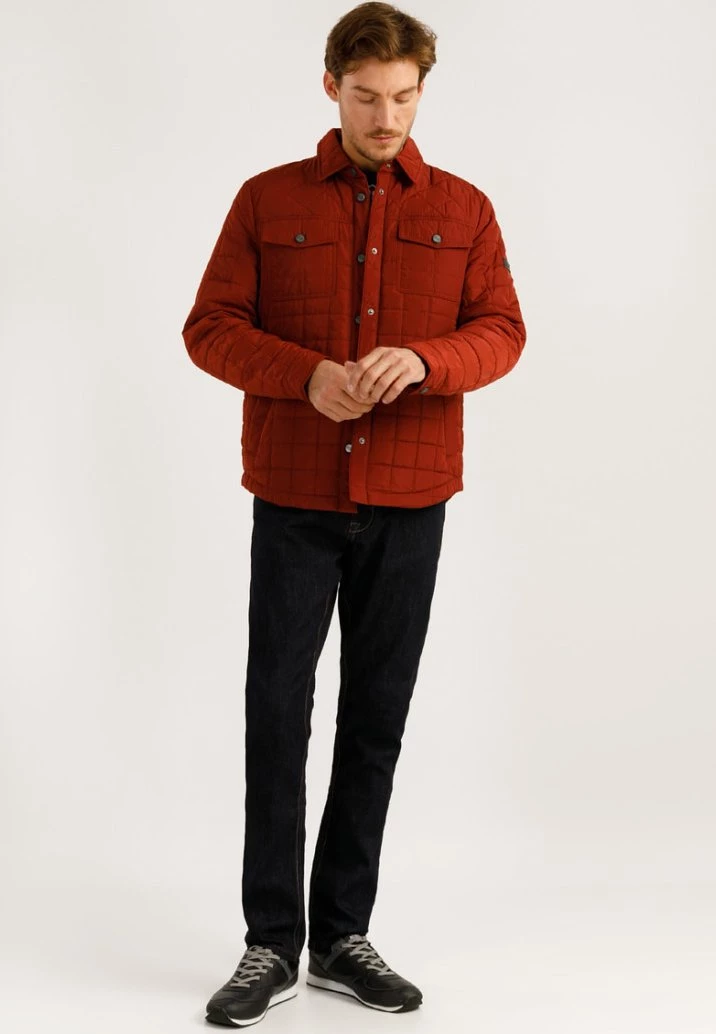 Finn Flare Herren MIT AUFGESETZTEN TASCHEN - Übergangsjacke - Dark Red 4 Finn Flare Herren MIT AUFGESETZTEN TASCHEN - Übergangsjacke - Dark Red – Bild 2