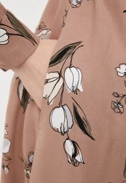 Finn Flare Damen Blusenkleid - Dark Beige -Finn Flare Verkaufsladen 9cfcc8faf86f4fbaaf00526716c65396