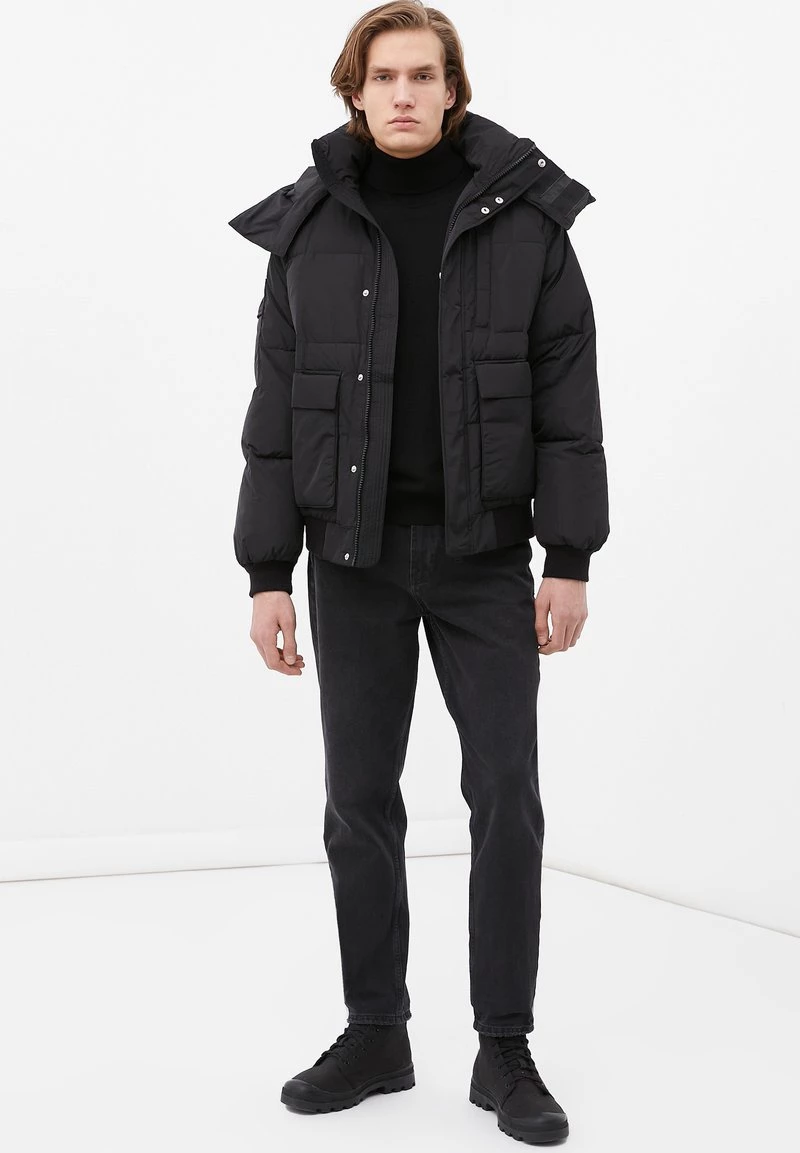 Finn Flare Herren Winterjacke - Black 4 Finn Flare Herren Winterjacke - Black – Bild 2