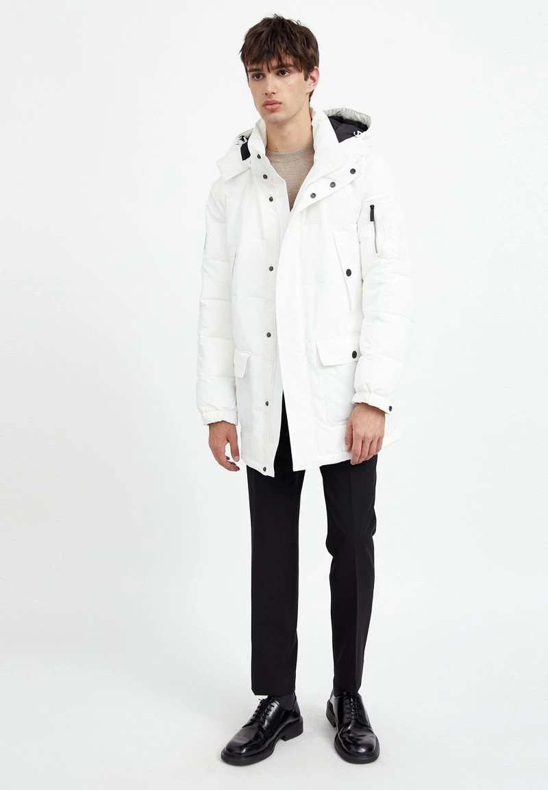 Finn Flare Herren Wintermantel - White 4 Finn Flare Herren Wintermantel - White – Bild 2