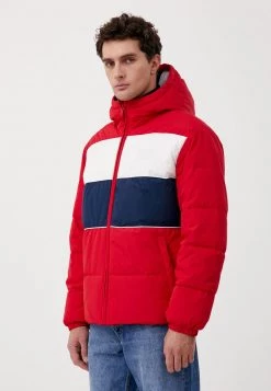 Finn Flare Herren Winterjacke - Red/white/dark Blue -Finn Flare Verkaufsladen 9e2e4acadac047ada26182f8612d7e49
