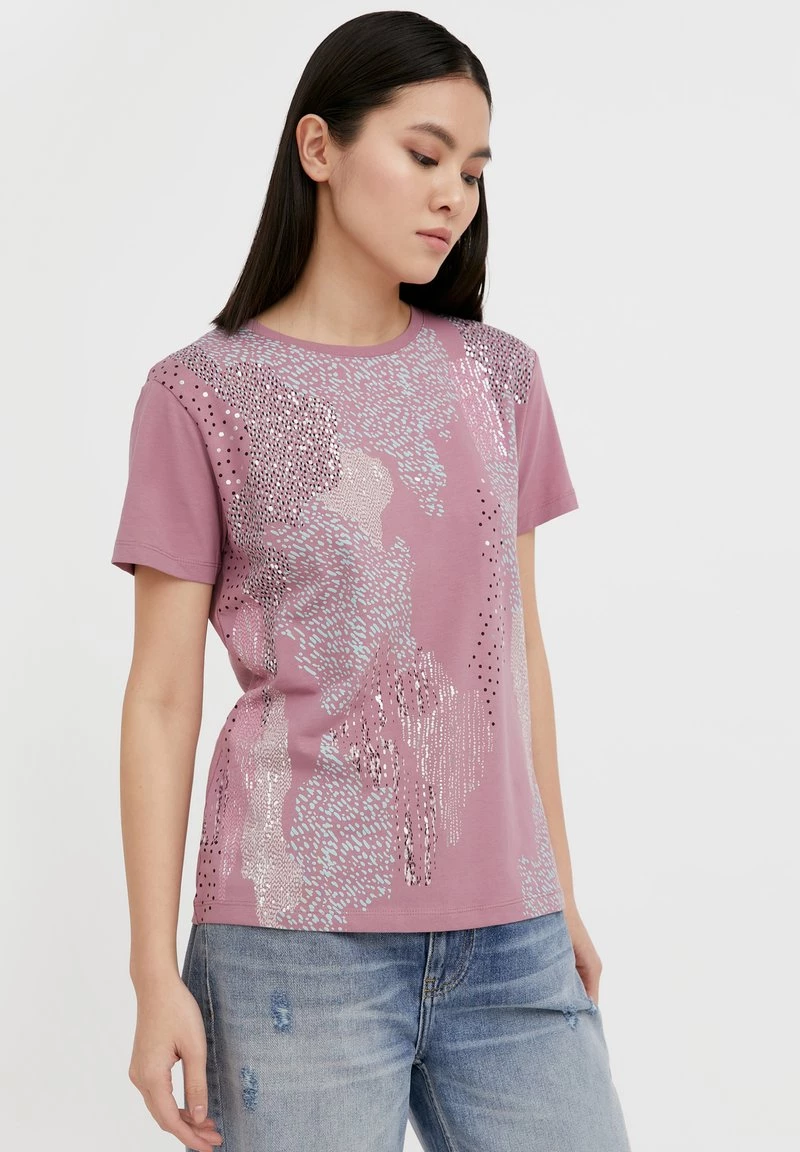 Finn Flare T-Shirt Print - Grey Pink | Damen 6 Finn Flare T-Shirt Print - Grey Pink | Damen – Bild 4
