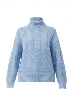 Finn Flare Strickpullover - Light Blue | Damen -Finn Flare Verkaufsladen a162b01feeec4a4595dc30b7854b76cf