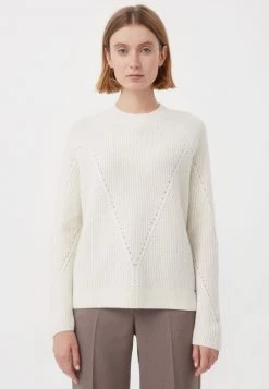 Finn Flare Damen LANGARM - Strickpullover - White