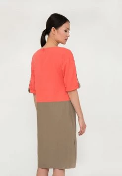 Finn Flare Damen ZWEIFARBIGEM DESIGN - Freizeitkleid - Coral 10 Finn Flare Damen ZWEIFARBIGEM DESIGN - Freizeitkleid - Coral -Finn Flare Verkaufsladen a27567ae020742fa89ad506fe4181582