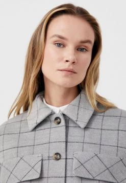 Finn Flare Damen Kurzmantel - Light Grey -Finn Flare Verkaufsladen a32762f38ad64aadb1414243eba127bf