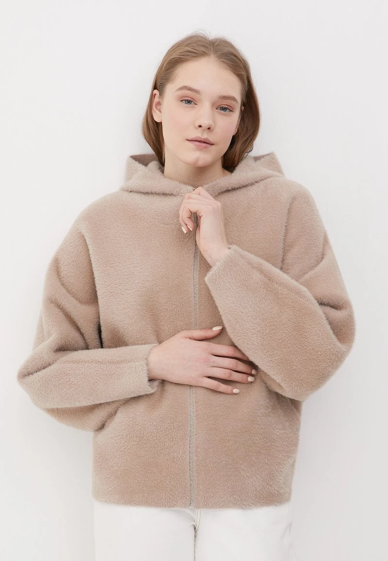 Finn Flare Damen Fleecejacke - Light Beige 3 Finn Flare Damen Fleecejacke - Light Beige