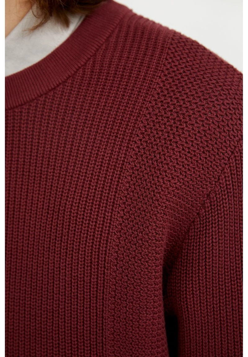 Finn Flare Herren Strickpullover - Dark Red 7 Finn Flare Herren Strickpullover - Dark Red – Bild 5