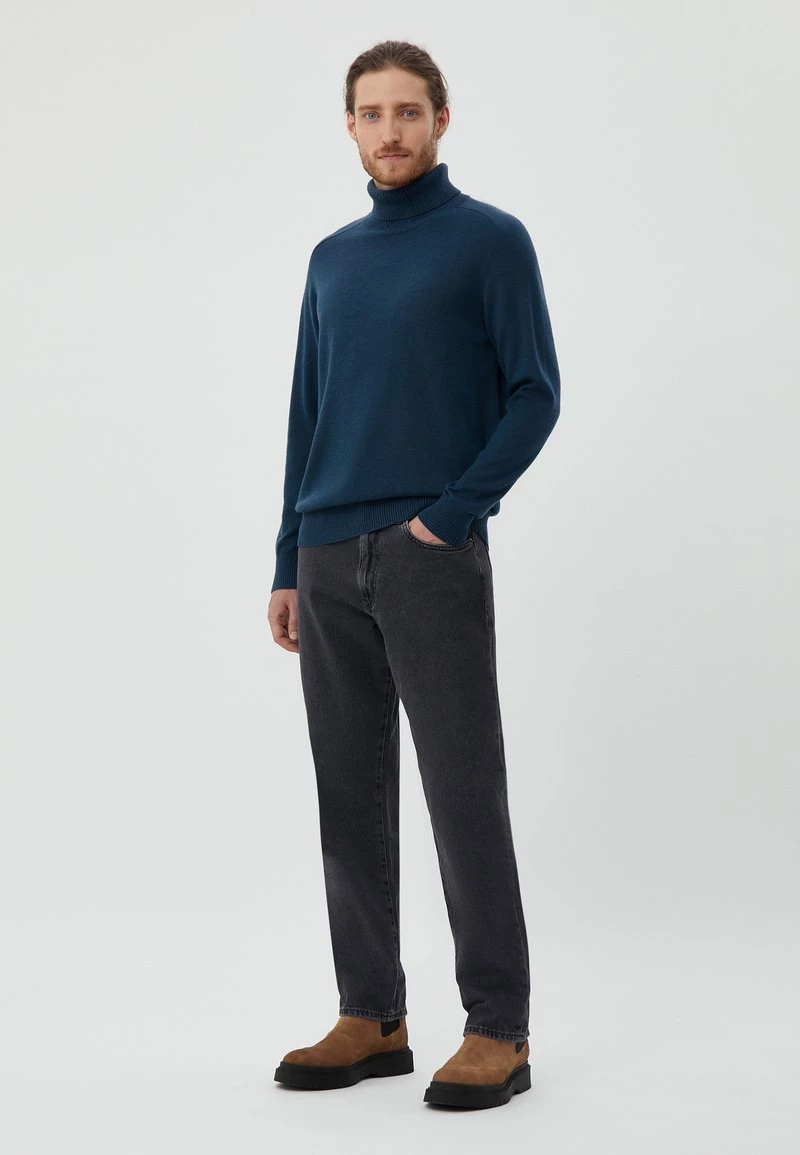 Finn Flare Herren BASIC - Strickpullover - Dark Turquois 4 Finn Flare Herren BASIC - Strickpullover - Dark Turquois – Bild 2