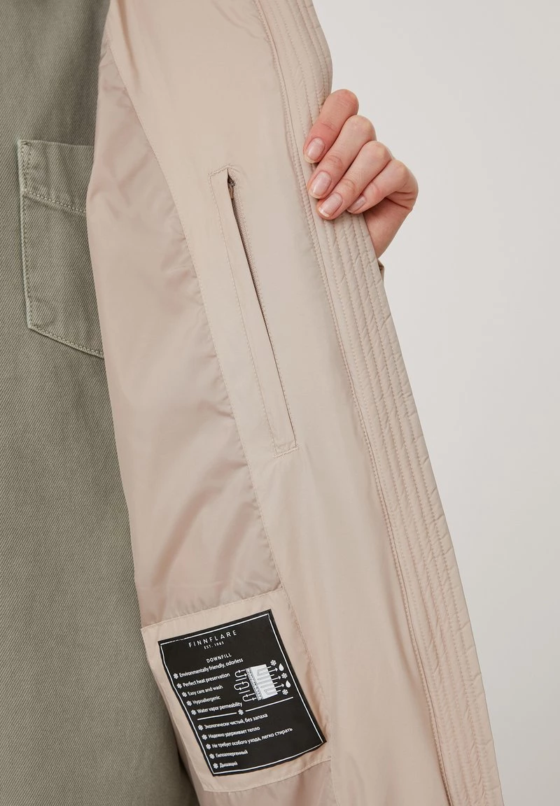 Finn Flare Damen Wintermantel - Beige 6 Finn Flare Damen Wintermantel - Beige – Bild 4