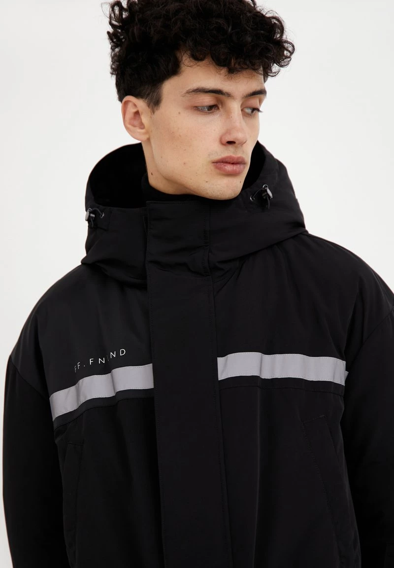 Finn Flare Herren Wintermantel - Black 8 Finn Flare Herren Wintermantel - Black – Bild 6