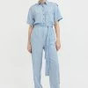 Finn Flare Damen Jumpsuit - Light Blue -Finn Flare Verkaufsladen a5286c303fad4b7eb951c061ac1208ae