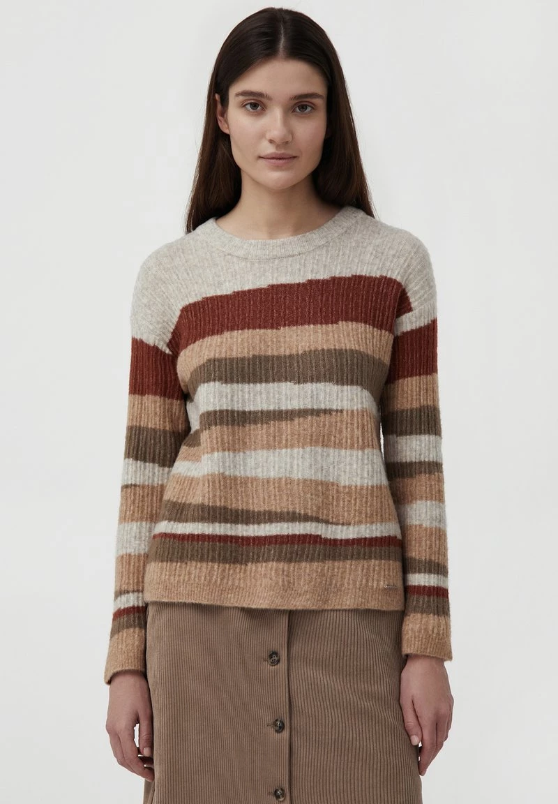 Finn Flare Damen RUNDHALS - Strickpullover - Beige 3 Finn Flare Damen RUNDHALS - Strickpullover - Beige