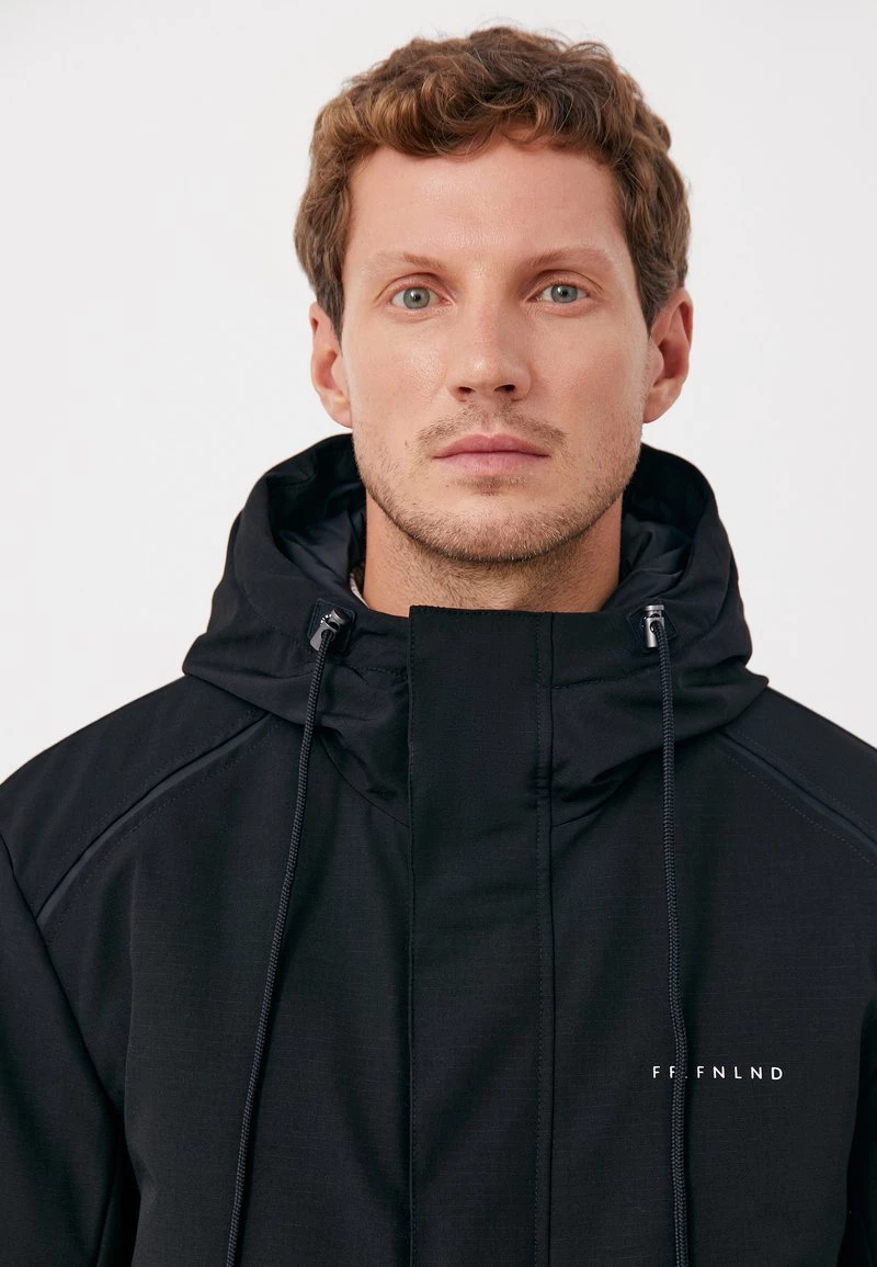 Finn Flare Herren Wintermantel - Black 7 Finn Flare Herren Wintermantel - Black – Bild 5