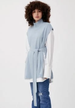 Finn Flare Damen Cape - Light Blue -Finn Flare Verkaufsladen a7fbfff276da40f6bb589bcd1017c648