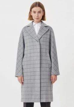 Finn Flare Damen Klassischer Mantel - Light Grey