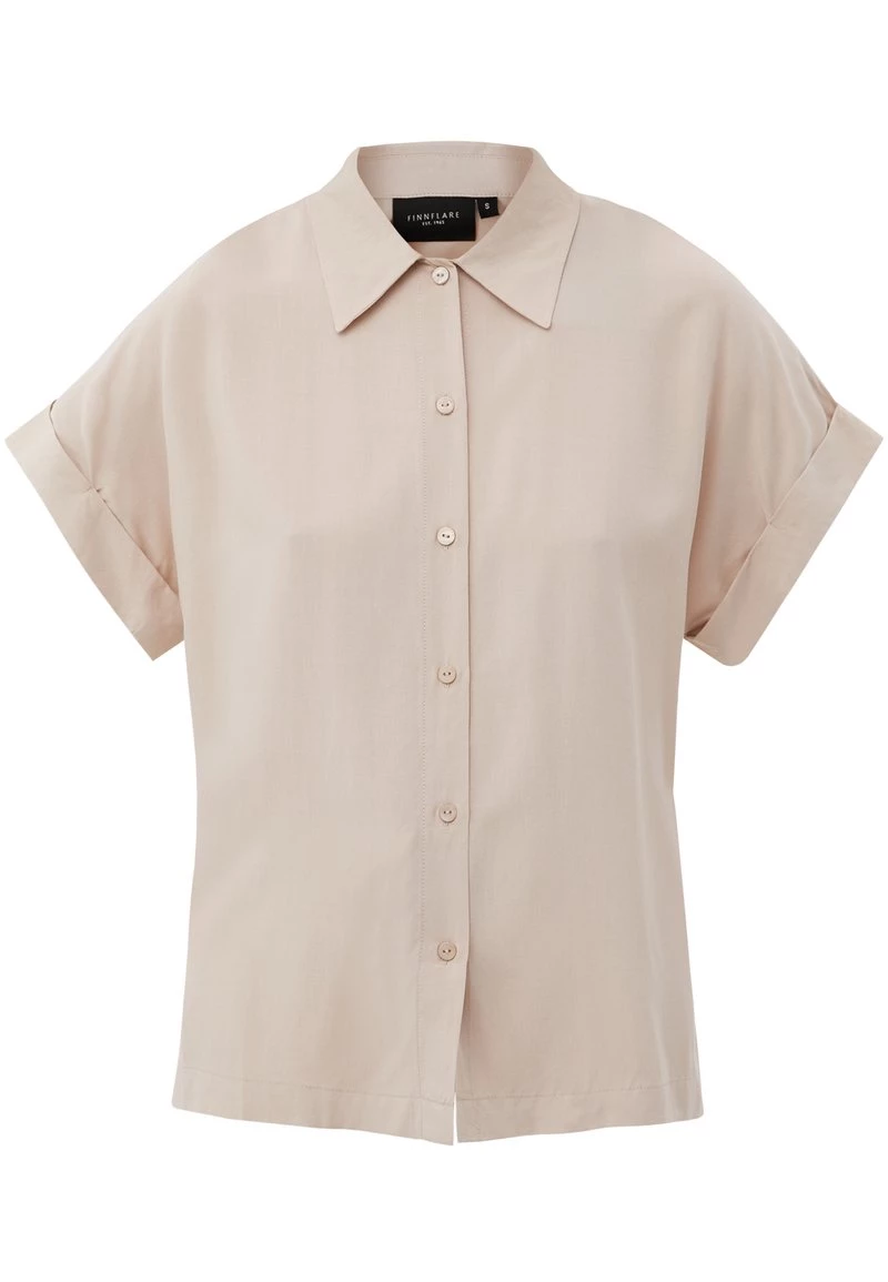 Finn Flare Damen Hemdbluse - Beige 4 Finn Flare Damen Hemdbluse - Beige – Bild 2
