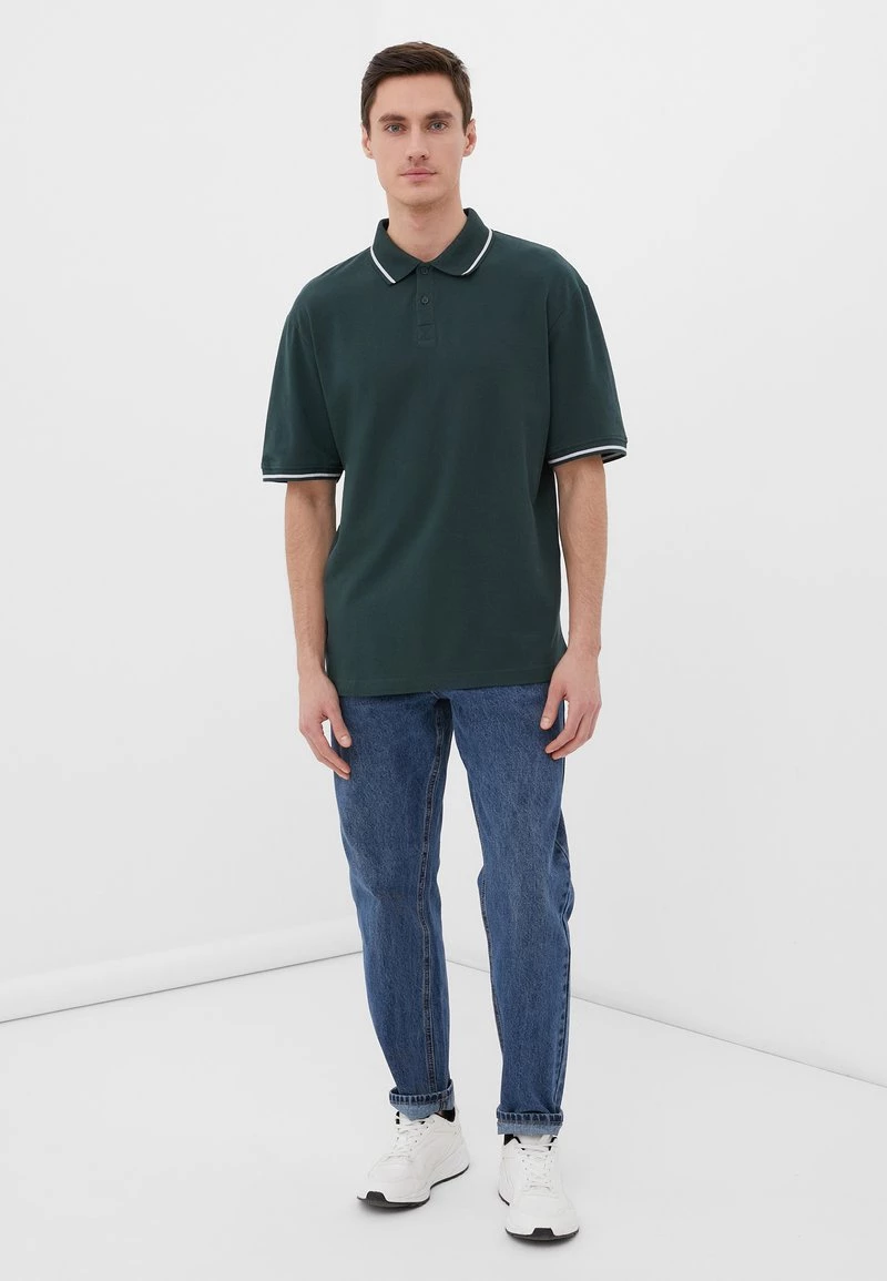 Finn Flare Herren Poloshirt - Dark Green 4 Finn Flare Herren Poloshirt - Dark Green – Bild 2