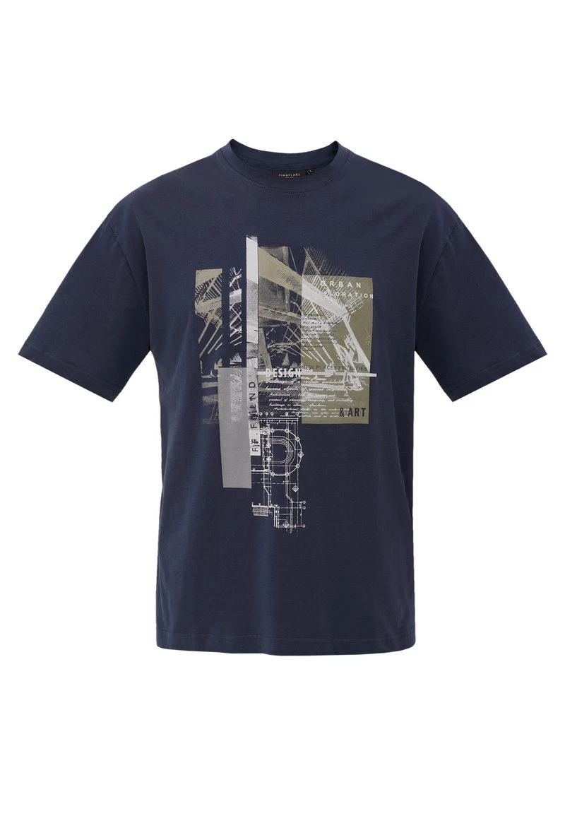 Finn Flare Herren T-Shirt Print - Dark Blue 8 Finn Flare Herren T-Shirt Print - Dark Blue – Bild 6