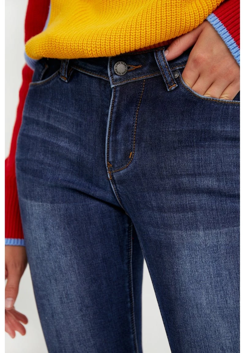 Finn Flare Damen Jeans Skinny Fit - Dark Blue 6 Finn Flare Damen Jeans Skinny Fit - Dark Blue – Bild 4