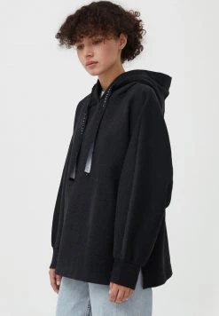 Finn Flare Kapuzenpullover - Black Melange | Damen -Finn Flare Verkaufsladen abae6d9da02242b9b6b388fd43b04ed1