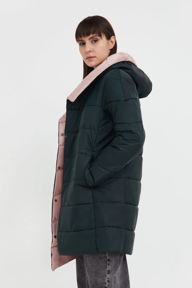 Finn Flare Damen Wintermantel - Dark Green 6 Finn Flare Damen Wintermantel - Dark Green – Bild 4