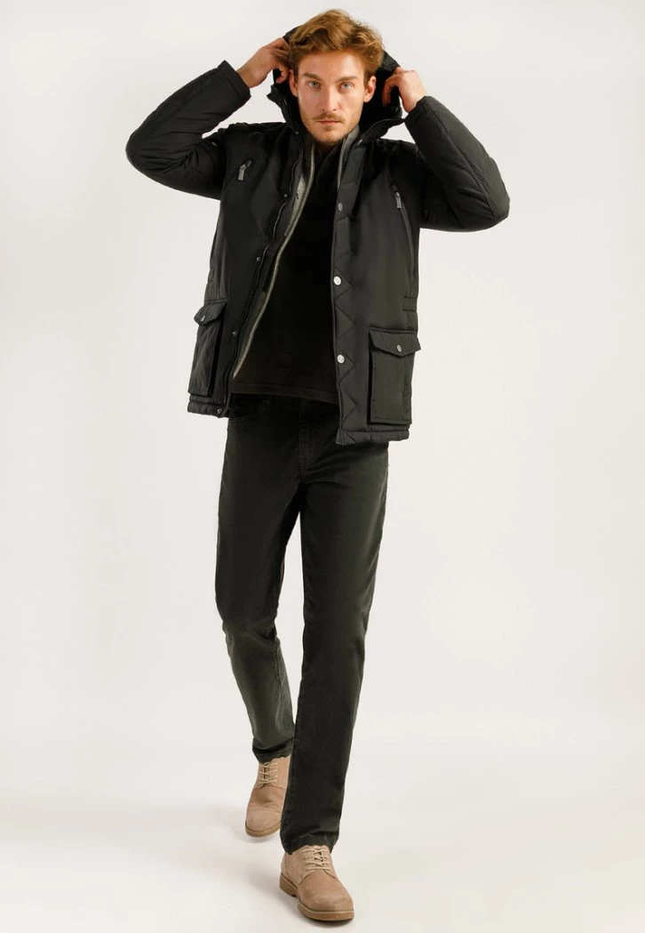 Finn Flare Herren MIT HOCHWERTIGER WATTIERUNG - Winterjacke - Black 4 Finn Flare Herren MIT HOCHWERTIGER WATTIERUNG - Winterjacke - Black – Bild 2