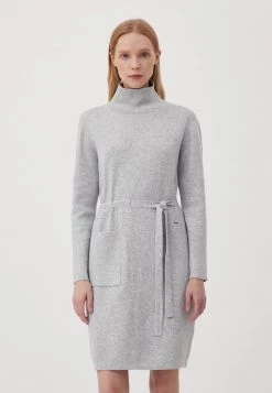 Finn Flare Strickkleid - Light Grey | Damen -Finn Flare Verkaufsladen af62a0b4c012497090b0d94d5b147736