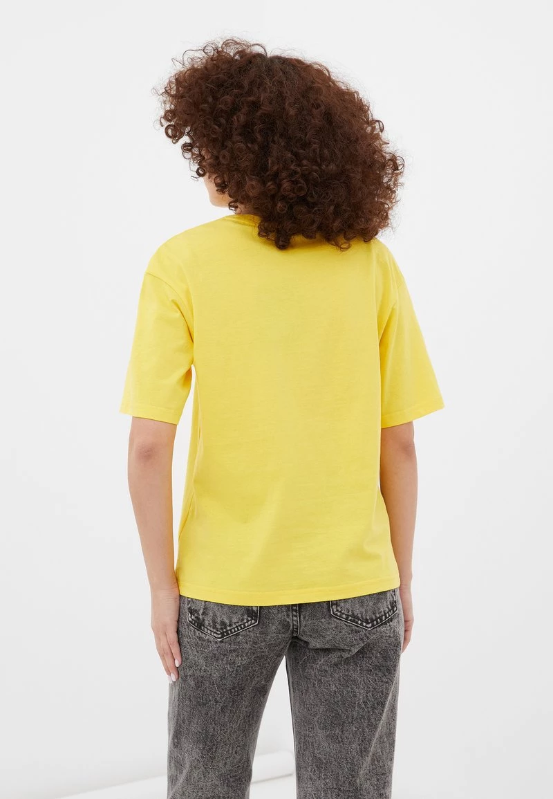 Finn Flare Damen T-Shirt Basic - Yellow 5 Finn Flare Damen T-Shirt Basic - Yellow – Bild 3