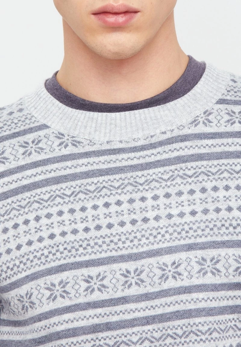 Finn Flare Herren Strickpullover - Light Grey 7 Finn Flare Herren Strickpullover - Light Grey – Bild 5