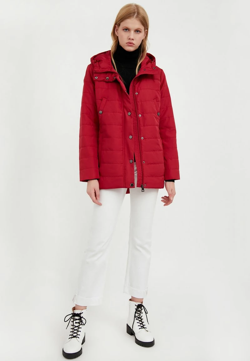 Finn Flare Damen Parka - Dark Red 4 Finn Flare Damen Parka - Dark Red – Bild 2