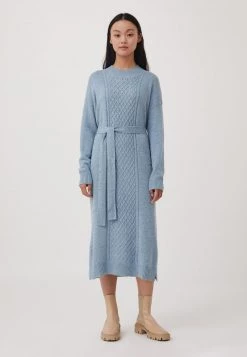 Finn Flare Damen Strickkleid - Light Blue