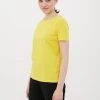 Finn Flare Damen T-Shirt Basic - Light Yellow