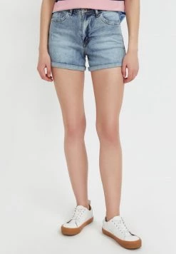 Finn Flare Damen Jeans Shorts - Light Blue